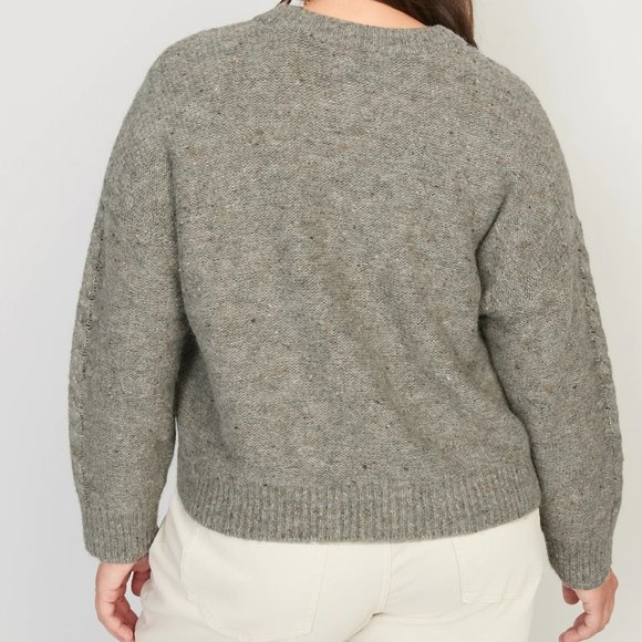Speckled Cable-Knit Sweater - Picture 4 of 7